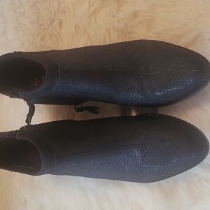 Toms Shimmering Black Ankle Booties Wo's 5.5